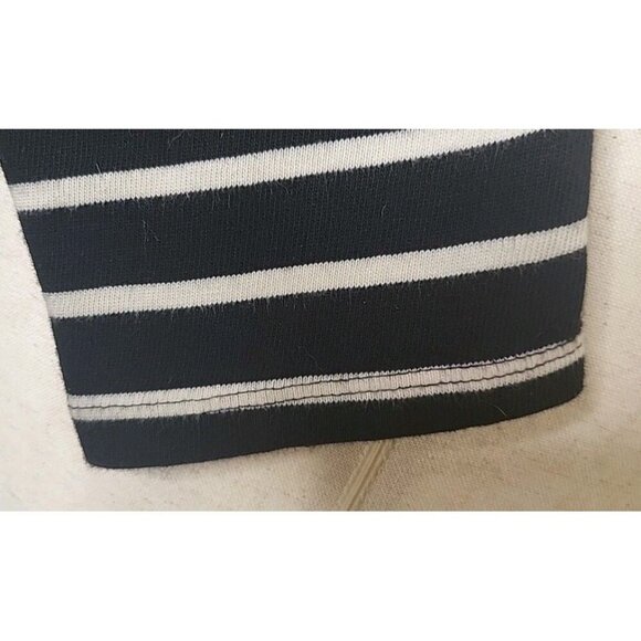 H&M European Cotton Jumper Striped Black White Gold Button Sweater Size L Womens - Picture 7 of 9